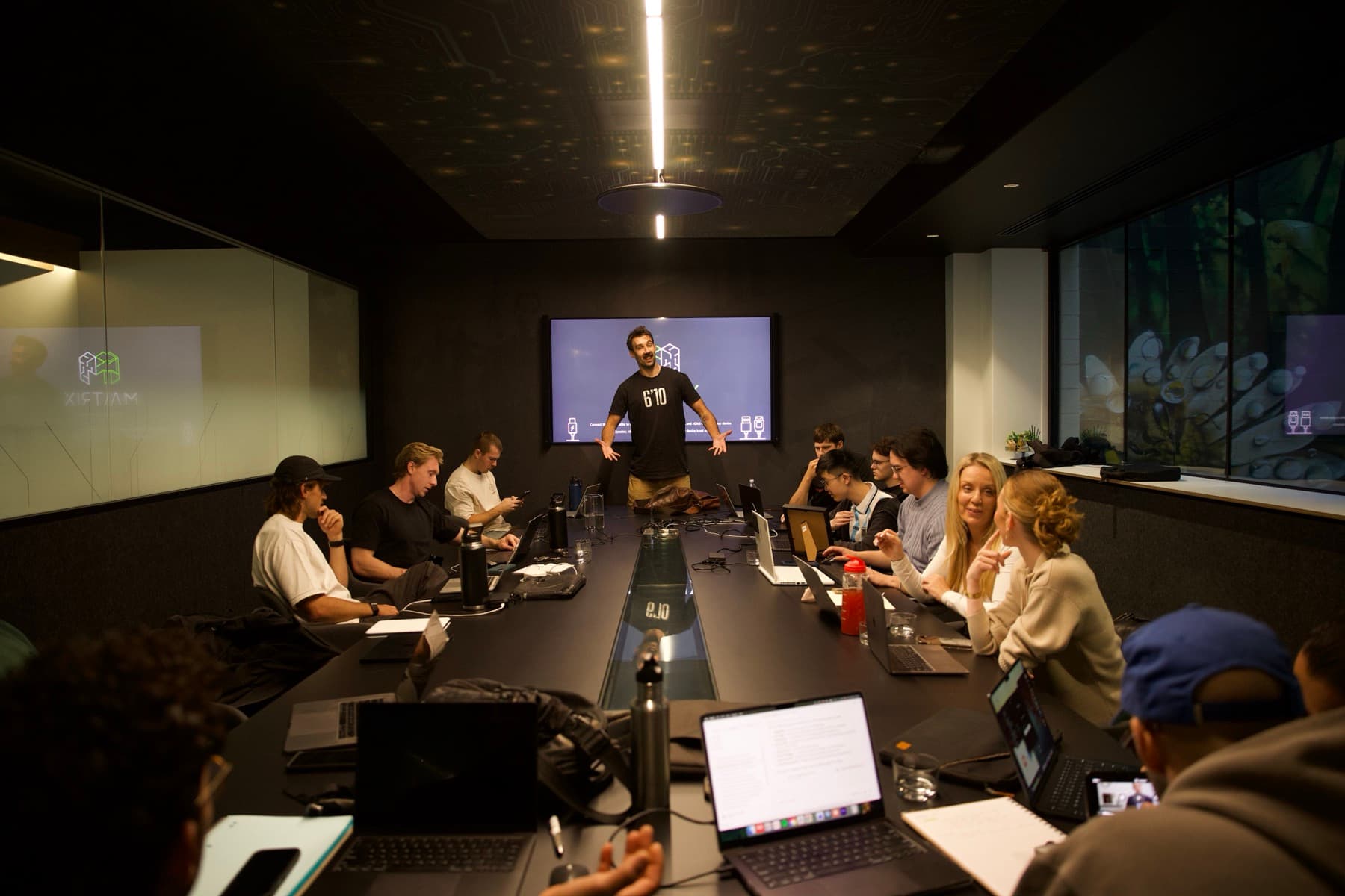 An AI Sesh workshop in Perth, business owners building AI tools together