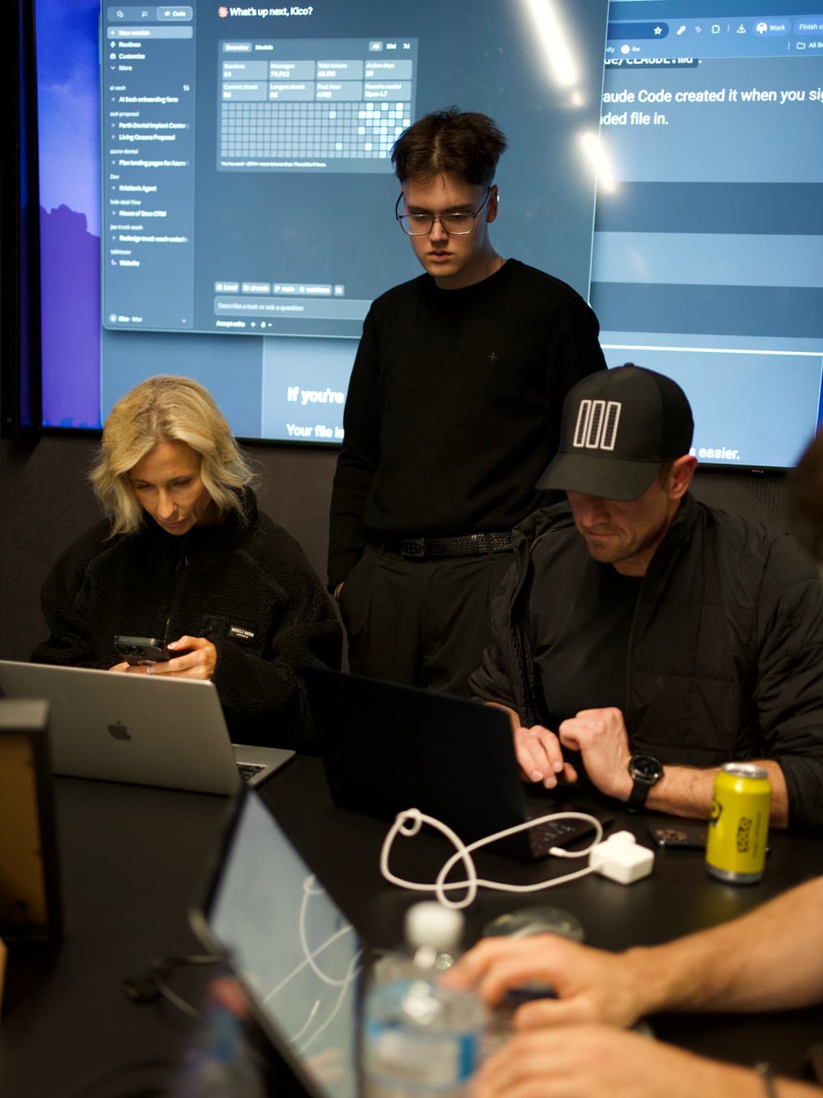 Kristian working with attendees at AI Sesh